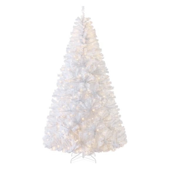 Best Choice Products 4.5ft White Artificial Christmas Tree with Viral Twinkling Lights, Pre-Lit Pine, 175 Lights