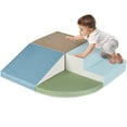 thumbnail image 1 of Best Choice Products Soft Foam Climbing Blocks for Toddlers, 4-Piece Play Set, Easy-Clean Vinyl - Earth Tone, 1 of 7