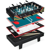 Best Choice Products 4-in-1 Multi Game Table, Childrens Arcade Set w/ Pool Billiards, Air Hockey, Foosball - Arcade