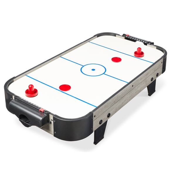 Best Choice Products 40in Air Hockey Arcade Table w/ 100V Motor, Electric Fan, 2 Strikers, 2 Pucks - Gray