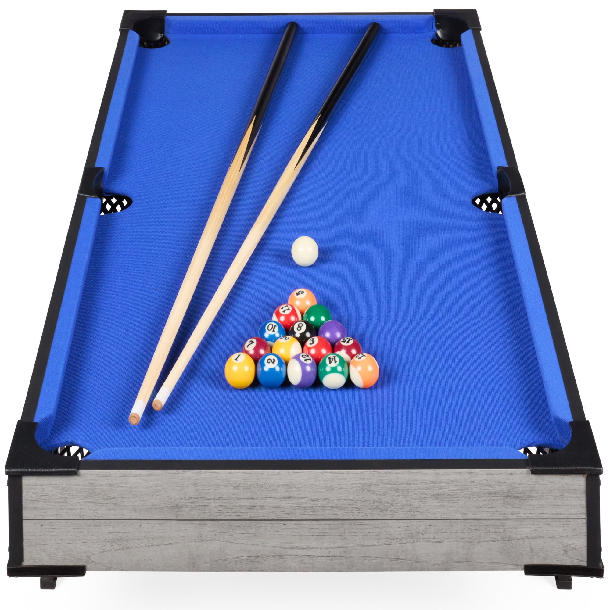 Gray 40-Inch Wood Tabletop Billiard Pool Game Table