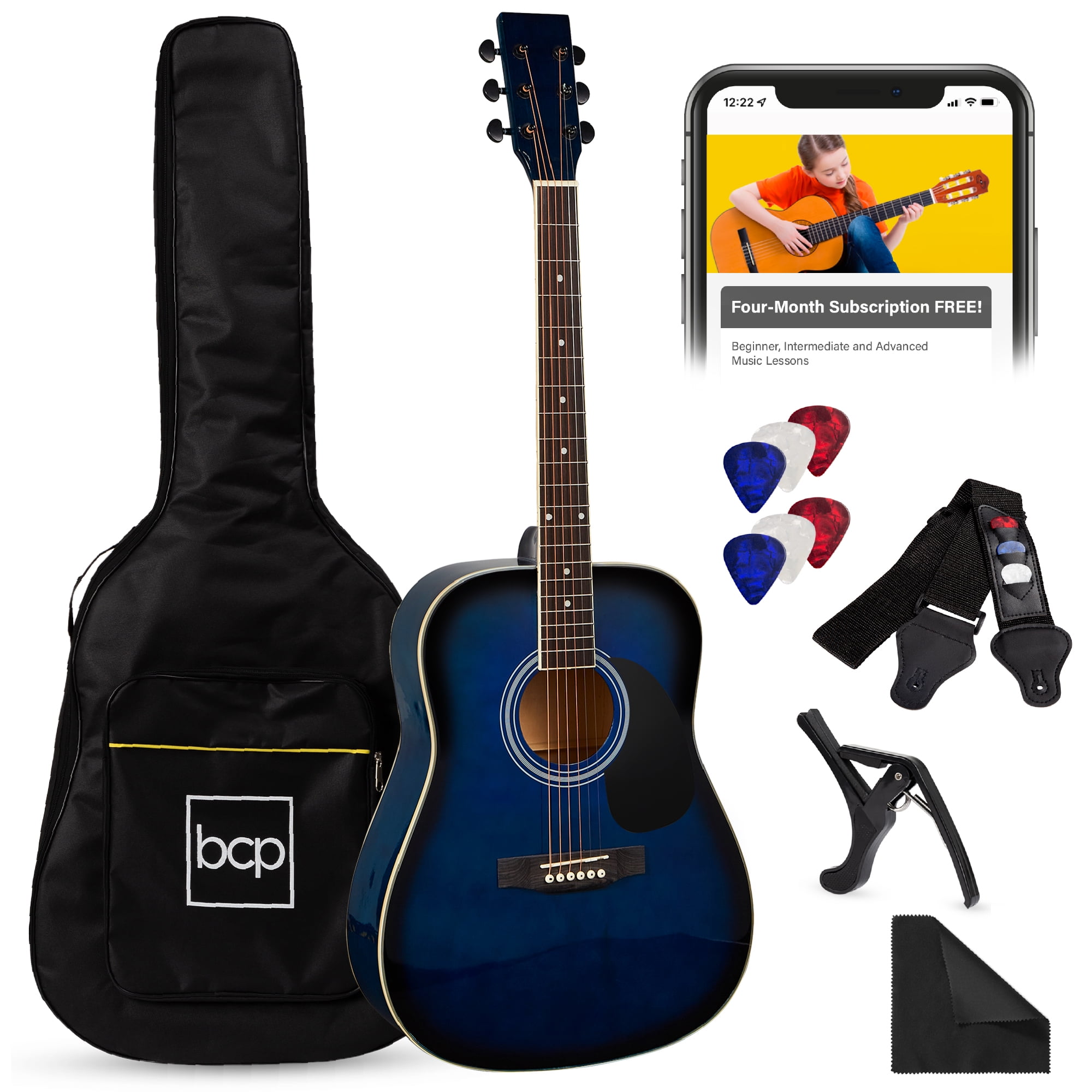 Best Choice 41in Full Size Acoustic Guitar Starter Kit w