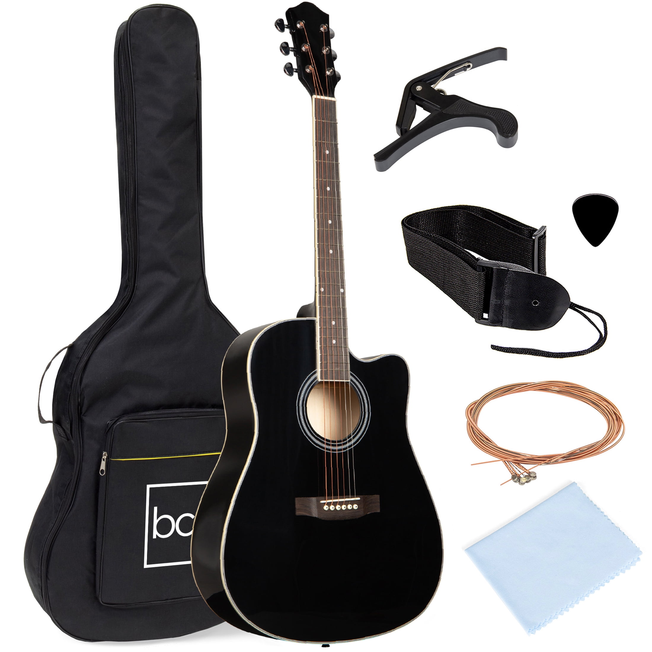 Best Choice Products Adult Real 41in Full Size Acoustic Guitar Set with Case, Strap, Capo, Strings - SoCal Green - Walmart.com Best Choice Products Adult Real 41in Full Size Acoustic Guitar Set with Case, Strap, Capo, Strings - SoCal Green - Walmart.com