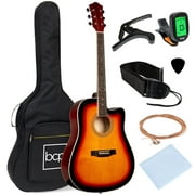 Best Choice Products 41in Full Size Beginner Acoustic Guitar Set with Case, Strap, Capo, Strings, Tuner - Sunburst