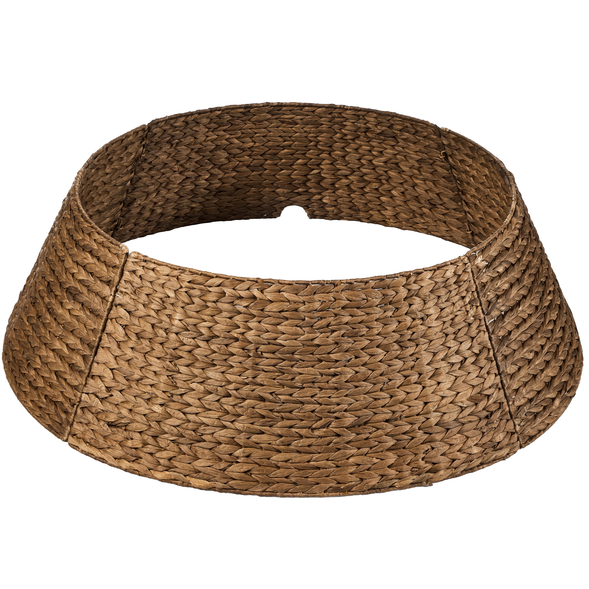 Chestnut Woven Hyacinth Christmas Tree Collar, 42 Inches