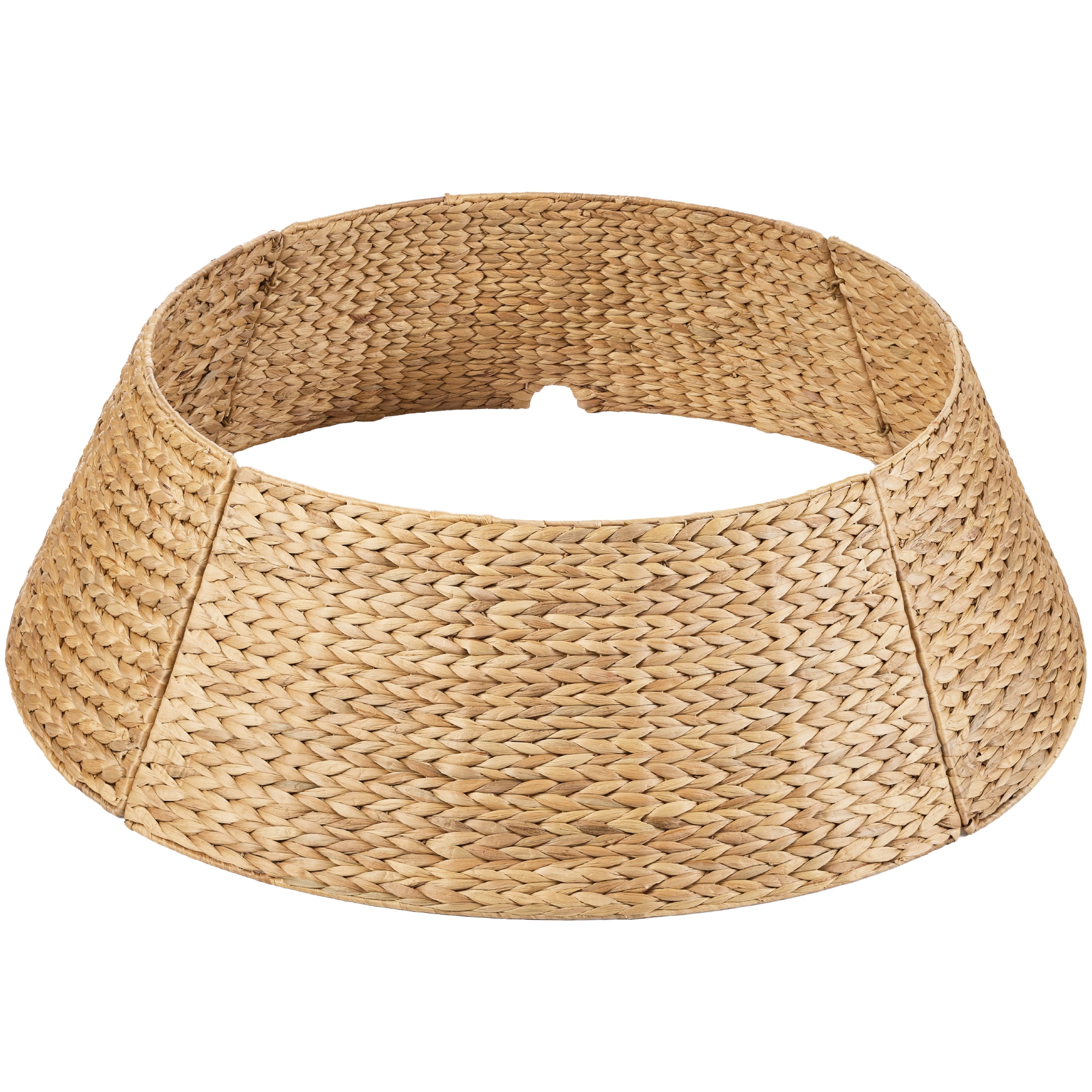 Natural Woven Hyacinth Christmas Tree Collar