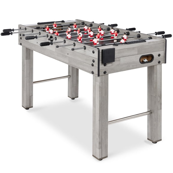 Best Choice Products 48in Foosball Table for Kids & Adults, Arcade Soccer Game Table w/ 2 Balls - Gray