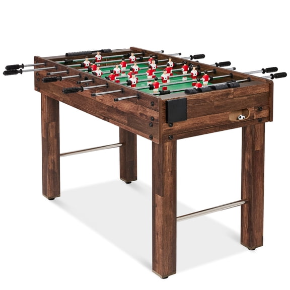Best Choice Products 48in Competition Sized Foosball Table for Home, Game Room w/ 2 Balls, 2 Cup Holders - Walnut