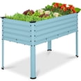thumbnail image 1 of Best Choice Products 48x24x30in Elevated Galvanized Metal Garden Bed w/ Corner Protectors - Mist Blue, 1 of 10