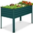 thumbnail image 1 of Best Choice Products 48x24x30in Elevated Galvanized Metal Garden Bed w/ Corner Protectors - Peacock Blue, 1 of 9