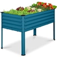thumbnail image 1 of Best Choice Products 48x24x30in Elevated Galvanized Metal Garden Bed w/ Corner Protectors - Peacock Blue, 1 of 9