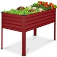 thumbnail image 1 of Best Choice Products 48x24x30in Elevated Galvanized Metal Garden Bed w/ Corner Protectors - Royal Red, 1 of 9