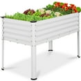 thumbnail image 1 of Best Choice Products 48x24x30in Elevated Galvanized Metal Garden Bed w/ Corner Protectors - White, 1 of 9