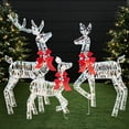 thumbnail image 1 of Best Choice Products 3-Piece 2D Deer Family Set, Lighted Christmas Outdoor Decoration w/ 175 Lights, Stakes - Iridecent, 1 of 8