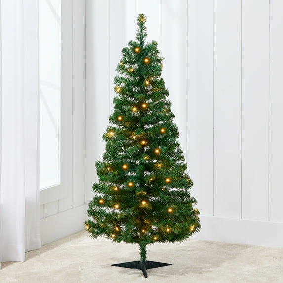 Best Choice Products 4ft Prelit Colored Christmas Tree, Artificial Tree Holiday Decor w/ LED Lights - Green Spruce