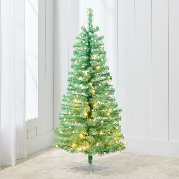 Best Choice Products 4ft Prelit Colored Christmas Tree, Artificial Tree Holiday Decor w/ LED Lights - Sage Green