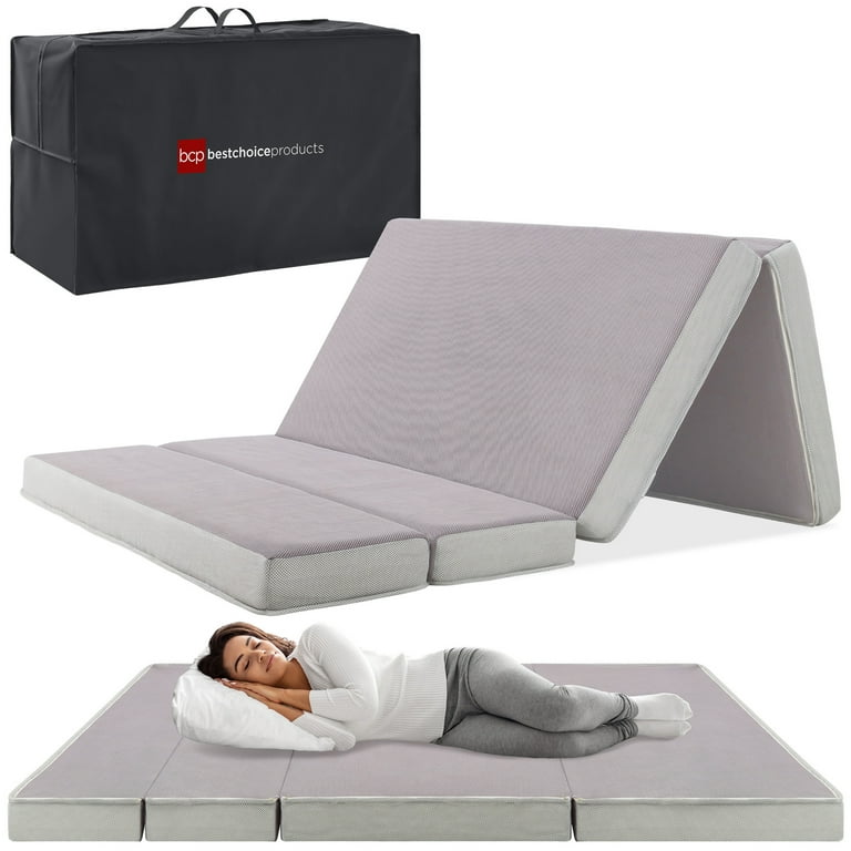Folding queen bed with sales mattress