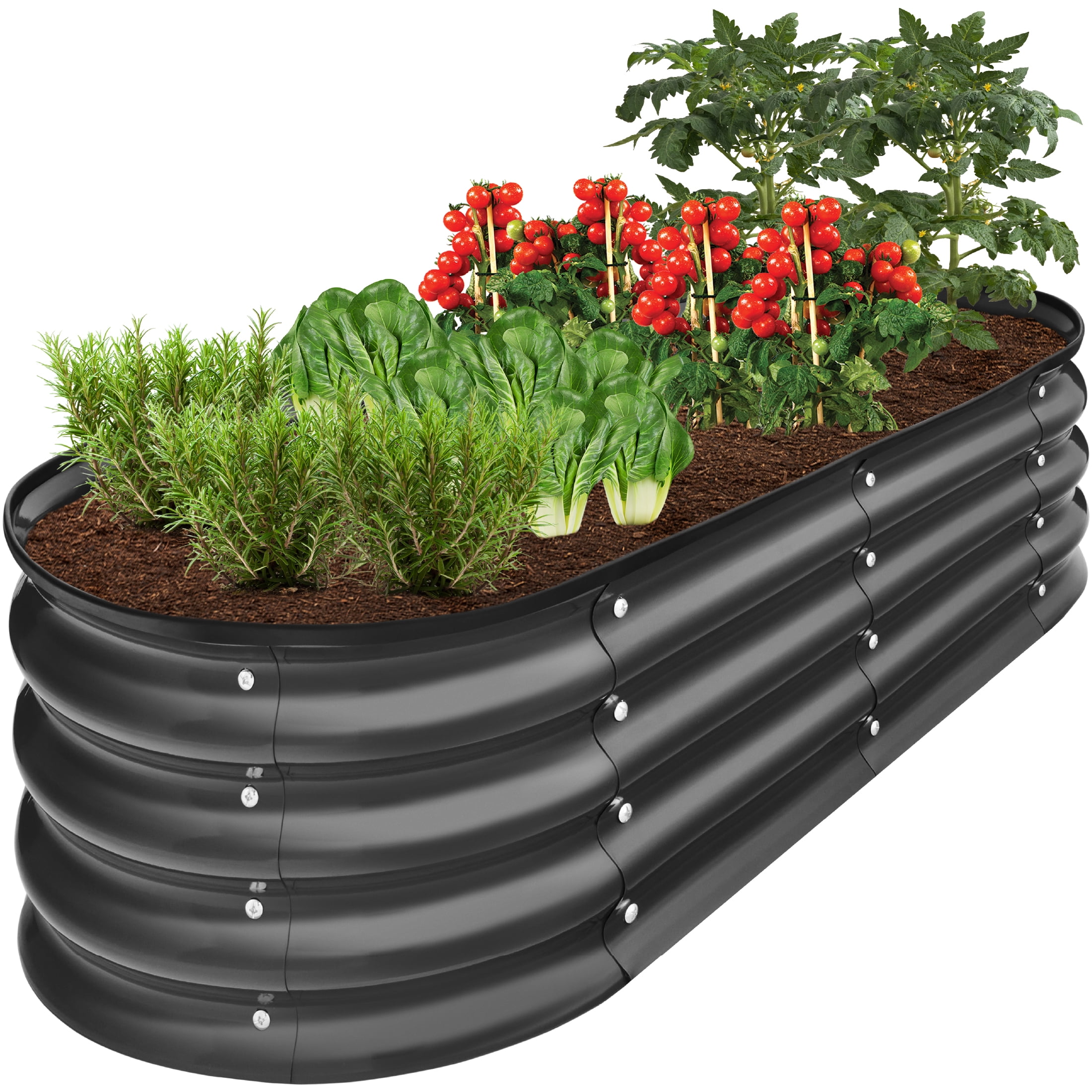 Best Choice Products 4x2x1ft Outdoor Raised Metal 