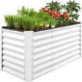 thumbnail image 1 of Best Choice Products 4x2x2ft Outdoor Metal Raised Garden Bed for Vegetables Flowers Herbs - White, 1 of 9