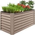 thumbnail image 1 of Best Choice Products 4x2x2ft Outdoor Metal Raised Garden Bed for Vegetables Flowers Herbs - Taupe, 1 of 9