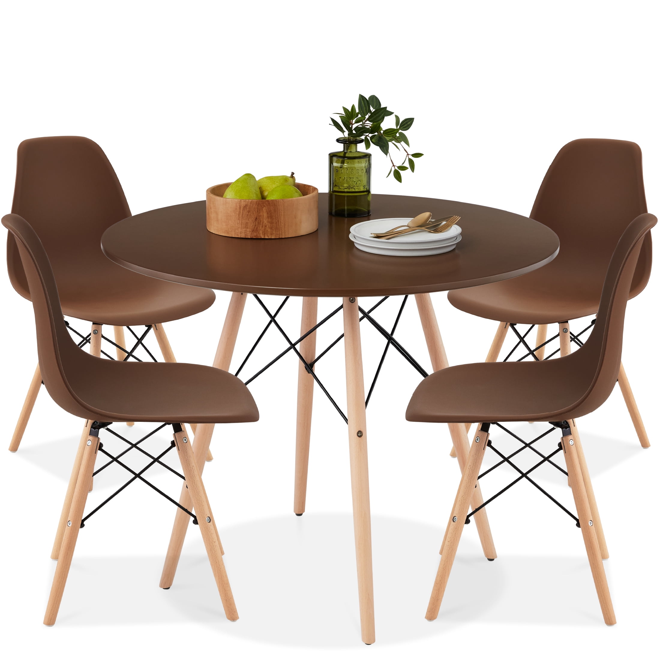 5 piece compact round dining set deals