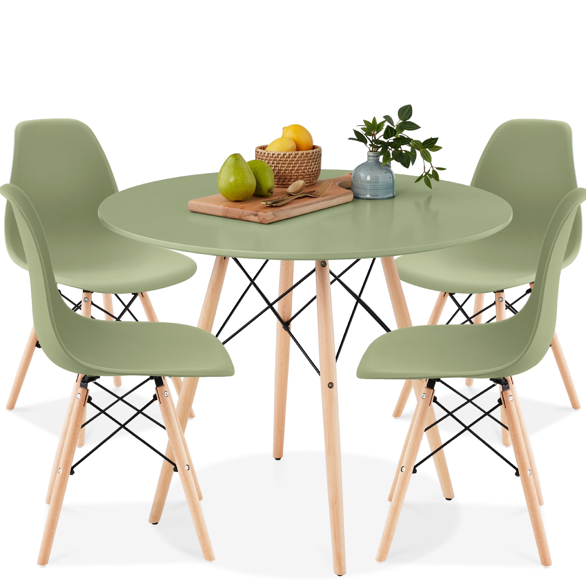 Curated visual reference: Fresh Look at Best Choice Products 5 Piece Compact Mid Century Modern Dining