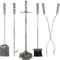 thumbnail image 1 of Best Choice Products 5-Piece Fireplace and Firepit Iron Tool Set w/ Tongs, Poker, Broom, Shovel, Stand - Pewter, 1 of 7