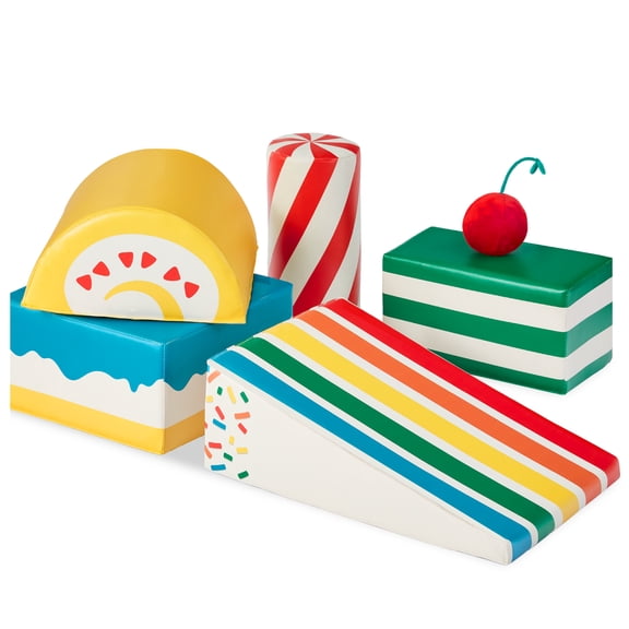 Best Choice Products Soft Foam Climbing Blocks for Toddlers, 5-Piece Play Set, Easy-Clean Vinyl - Treats