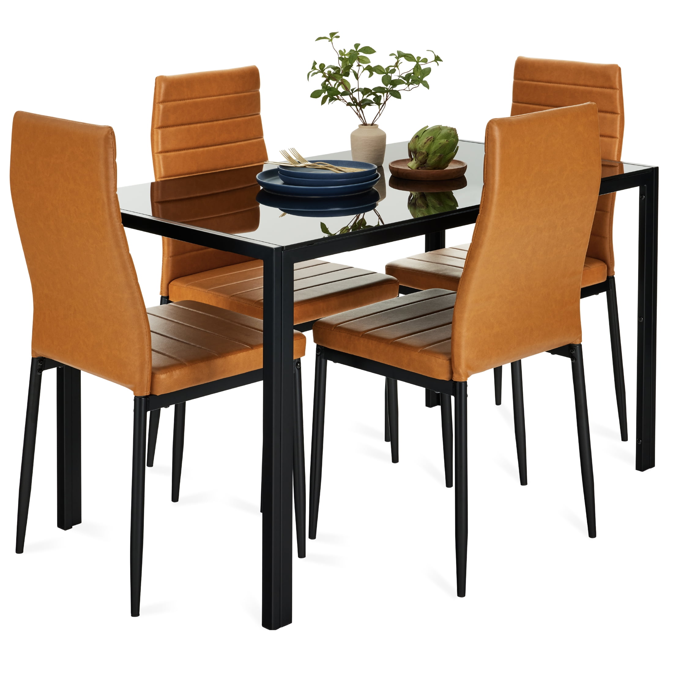 Best Choice Products 5 Piece Kitchen Dining Table Set w Glass