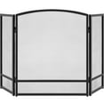 Best Choice Products 54.25x30.25in 3-Panel Steel Mesh Fireplace Screen, Spark Guard w/ Rustic Worn Finish - Black - image 1 of 7