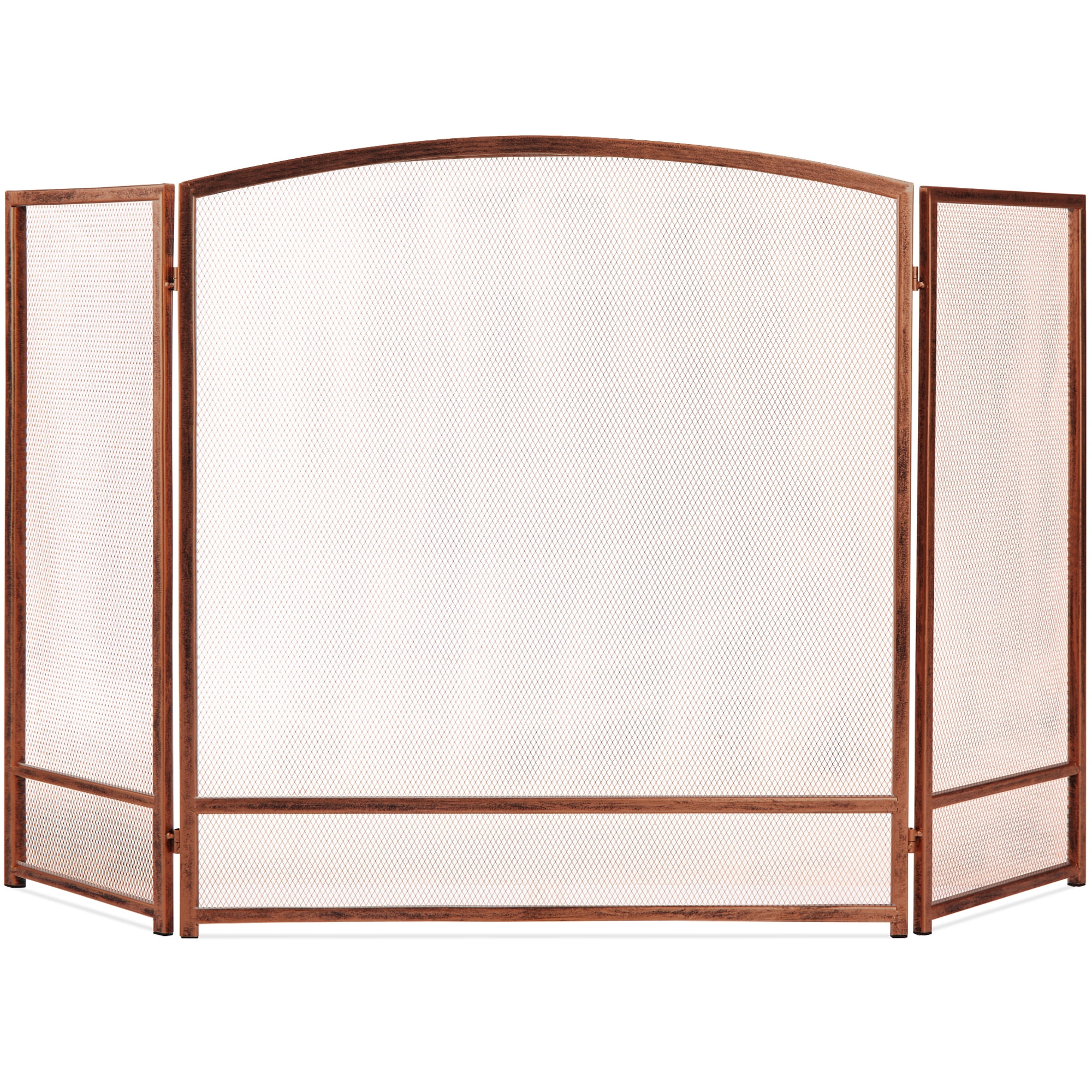 Best Choice Products 54.25x30.25in 3Panel Steel Mesh Fireplace Screen