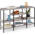 thumbnail image 1 of Best Choice Products 55in Industrial 4-Tier Console Table w/ Tall Shelves, Metal Frame - Gray, 1 of 8