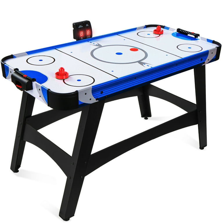 Best Choice Products 58in Mid Size Air Hockey Table for Game Room w 2 Pucks 2 Pushers LED Score Board 12V Motor