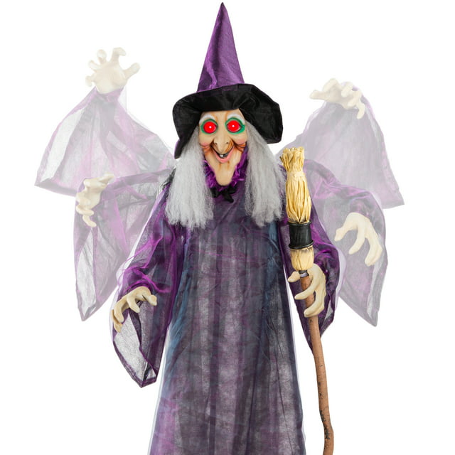 Best Choice Products 5ft Standing Witch, Wicked Wanda Poseable ...