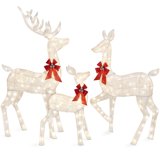 Best Choice Products 6.5ft 3-Piece Lighted Christmas Deer Set Outdoor ...