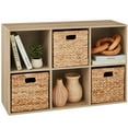thumbnail image 1 of Best Choice Products 6-Cube Bookshelf, 11in Display Storage System, Organizer w/ Removable Back Panels - Light Oak, 1 of 9