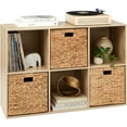 thumbnail image 1 of Best Choice Products 6-Cube Bookshelf, 13.5in Display Storage System, Organizer w/ Removable Back Panels - Light Oak, 1 of 9