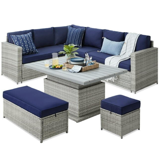 Best Choice Products 6Piece Wicker Outdoor Patio Conversation