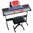 thumbnail image 1 of Best Choice Products 61-Key Beginners Complete Electronic Keyboard Piano Set w/ LCD Screen, Lighted Keys - Blue, 1 of 7