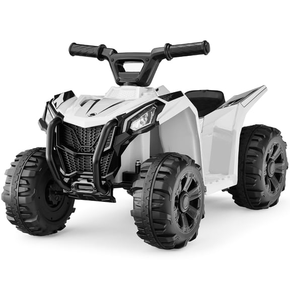 Best Choice Products 6V Kids Ride-On 4-Wheeler Quad ATV Car w/ 1.8mph Max Speed, Treaded Tires - White