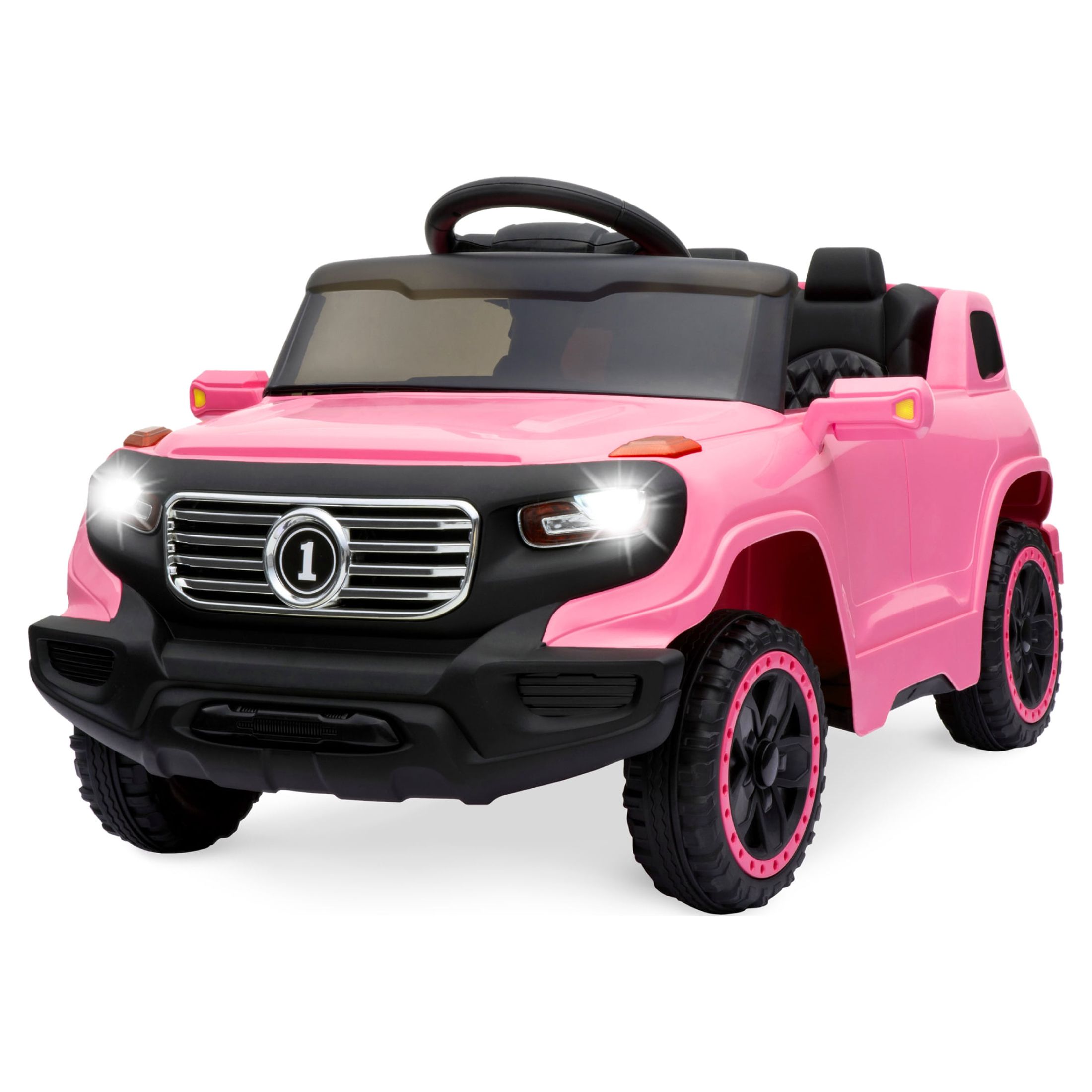 Best Choice Products 6V Kids Ride On Car Truck w/ Parent Control, 3 Speeds, LED Headlights, MP3 Player, Horn - Pink - image 1 of 7