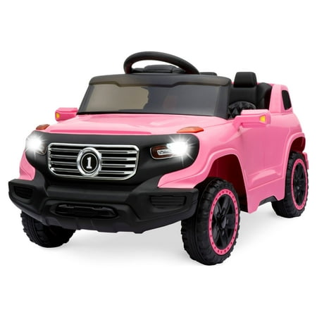 Best Choice Products 6V Kids Ride On Car Truck w/ Parent Control, 3 Speeds, LED Headlights, MP3 Player, Horn - Pink