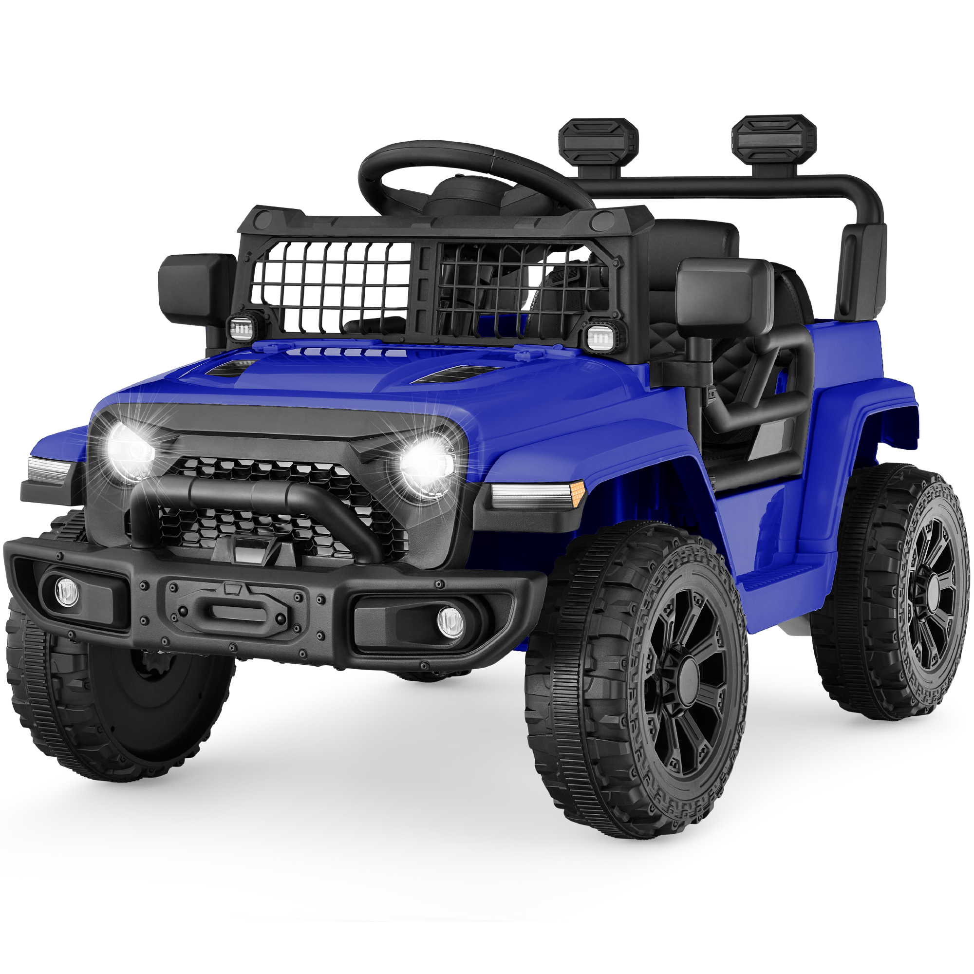 Best Choice Products 6V Kids Ride-On Truck Car w/ Parent Remote Control, 4-Wheel Suspension, LED Lights - Blue - image 1 of 8