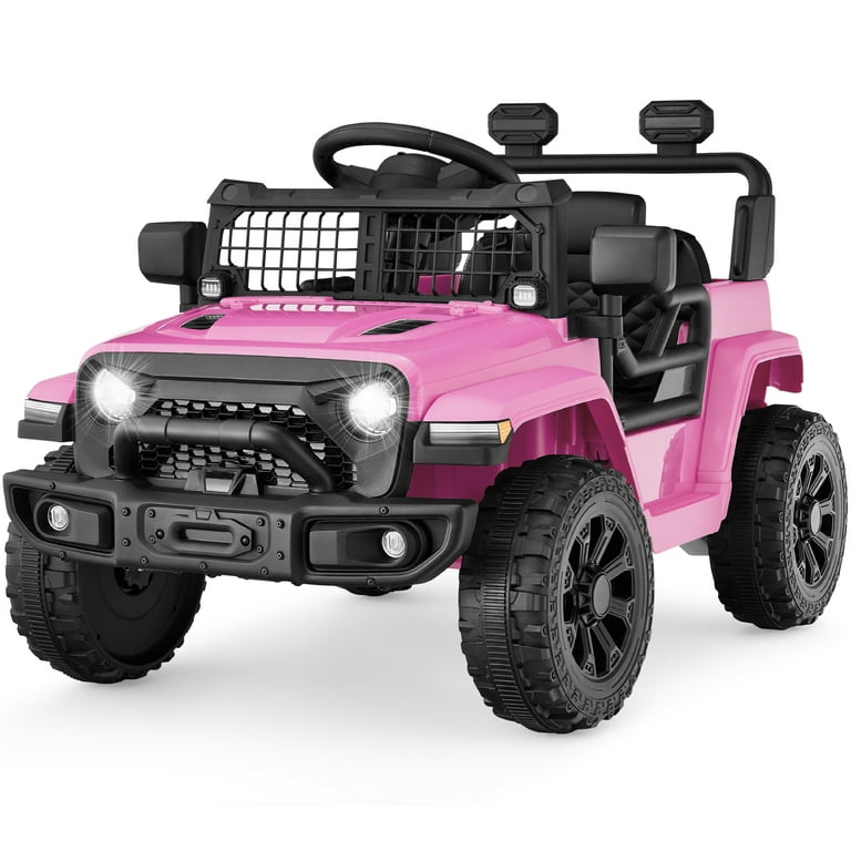 Best Choice Products 6V Kids Ride On Truck Car w Parent Remote Control 4 Wheel Suspension LED Lights Pink