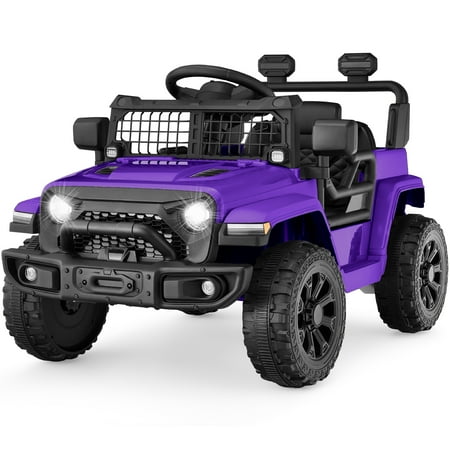 Best Choice Products 6V Kids Ride-On Truck Car w/ Parent Remote Control, 4-Wheel Suspension, LED Lights - Purple