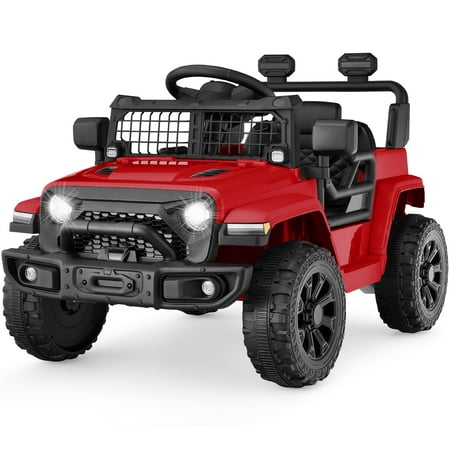 Best Choice Products 6V Kids Ride-On Truck Car w/ Parent Remote Control, 4-Wheel Suspension, LED Lights - Red