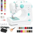 thumbnail image 1 of Best Choice Products 6V Portable Sewing Machine, 42-Piece Beginners Kit w/ 12 Stitch Patterns - Teal/White, 1 of 7