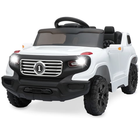 Best Choice Products 6V Ride On Car Truck w/ Parent Control, 3 Speeds, LED Lights, MP3 Player - White