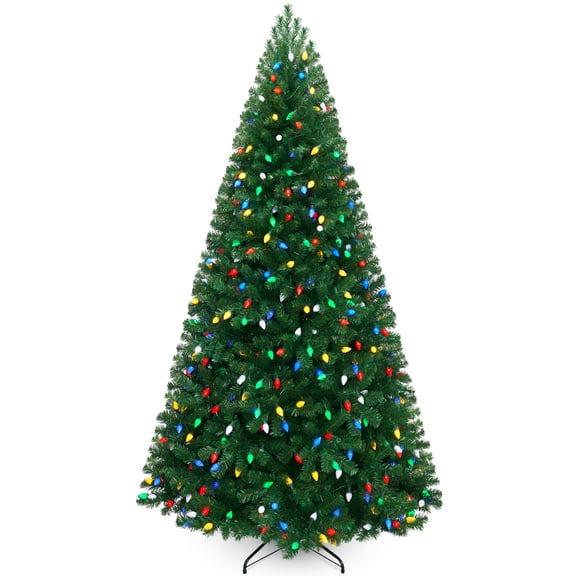 Best Choice Products 6ft Artificial Christmas Tree with C7 Twinkling Lights, Pre-Lit Spruce, 250 Lights