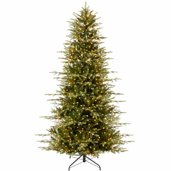Best Choice Products 6ft Pre-Lit Artificial Slim Aspen Noble Fir Christmas Tree w/ 1,350 Branch Tips, 300 LED Lights